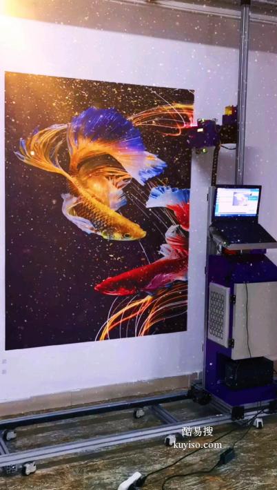 智能定位3D立体墙体彩绘机室内背景户外广告墙面自动万能喷绘设备
