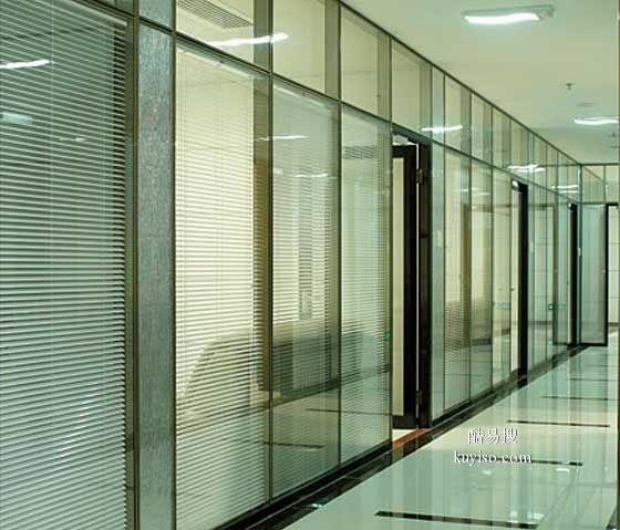 天津办公玻璃隔墙双玻百叶玻璃隔断包安装