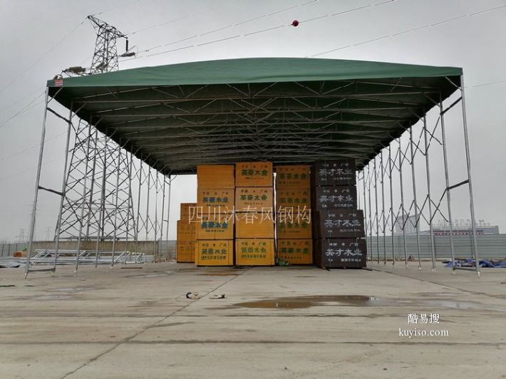 重庆渝北生产大型推拉雨棚颜色产品图