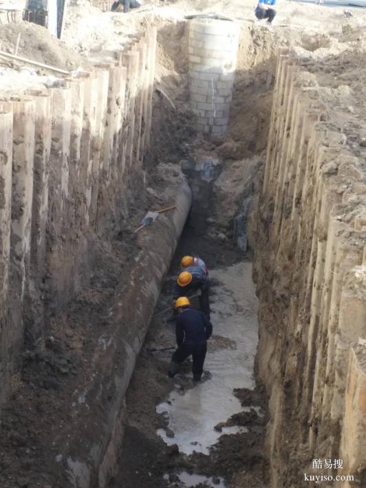 北京房山区管道沟开挖打钢板桩