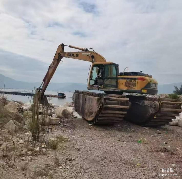 金昌哪里找水陸挖機(jī)租賃水上浮桶式挖掘機(jī)租賃電話