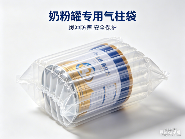 奶粉罐專(zhuān)用氣柱袋母嬰用品快遞防震防摔緩沖充氣袋