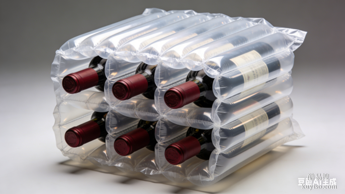 紅酒氣柱袋防震包裝快遞防摔加厚充氣柱白酒運輸防撞氣囊