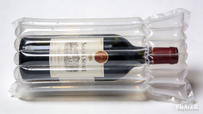 紅酒氣柱袋防震包裝快遞防摔加厚充氣柱白酒運輸防撞氣囊