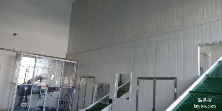 测量安装海兴工厂车间彩钢板隔断安装防火岩棉隔墙吸音
