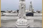 石雕观音生产厂家,立像拿珠观音石雕,滴水观音