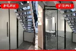 智能隐私调光玻璃膜/通电透明雾化玻璃/电控变色办公室隔断
